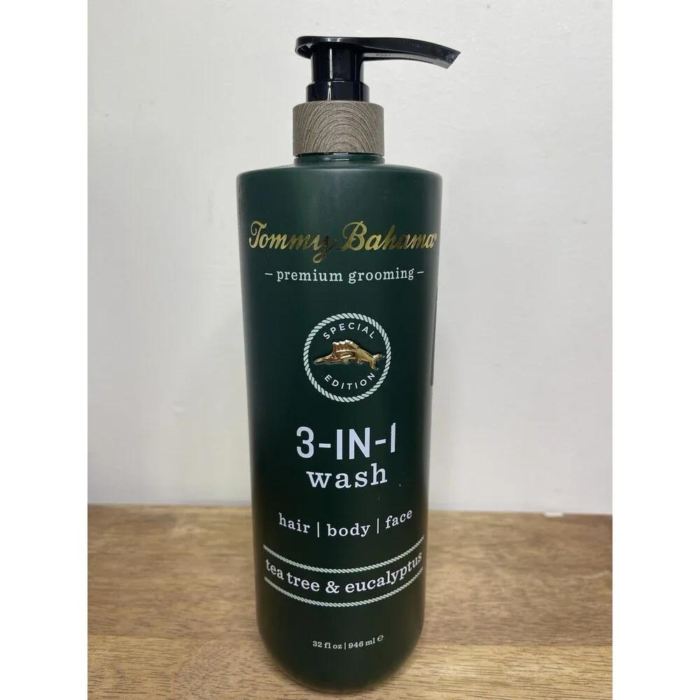 Tommy Bahama Premium 3-in-1 Hair Body & Face Wash Tea Tree & Eucalyptus 32oz